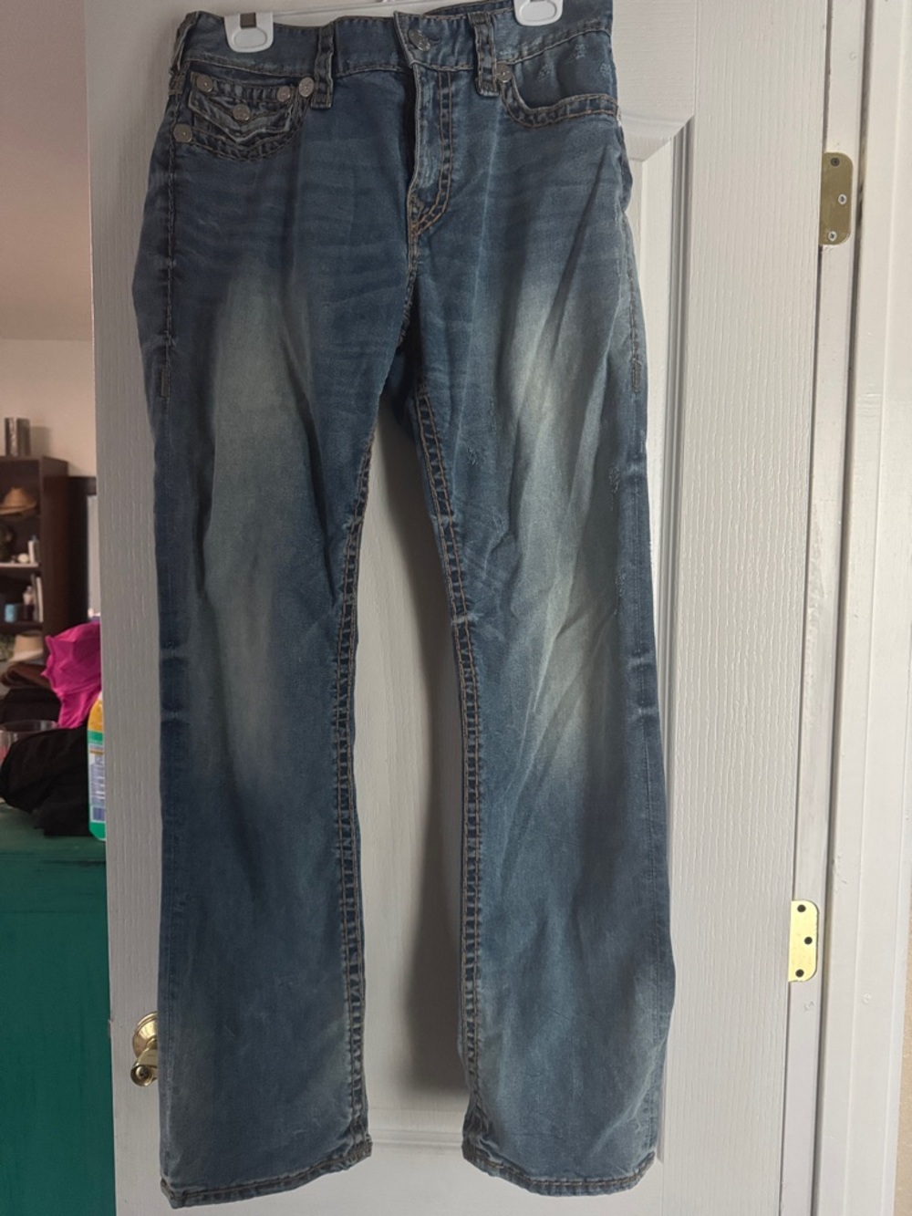 True Religion Men's Medium Blue Bootcut Jeans